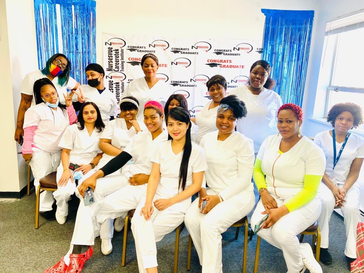 An nCareerTek student cohort together on graduation day in New Jersey